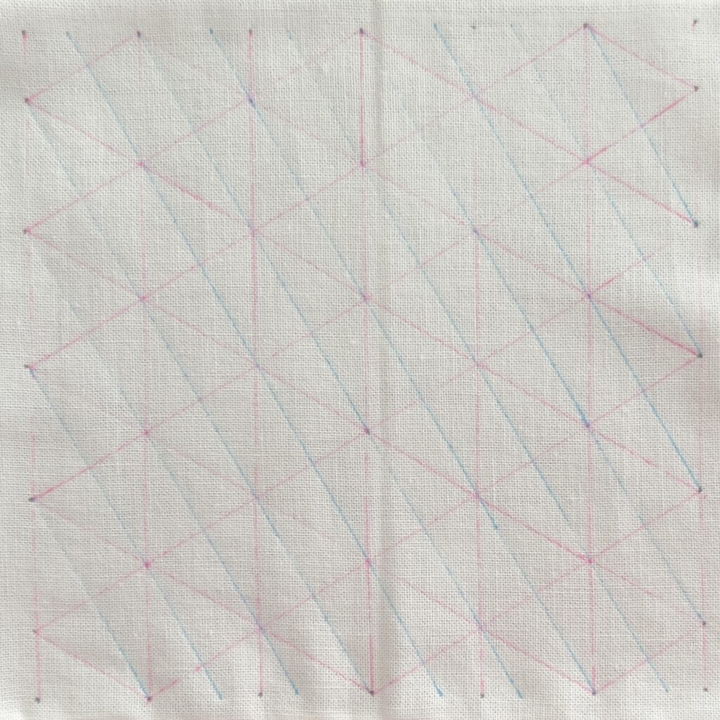 刺し子六角麻の葉の描き方画像