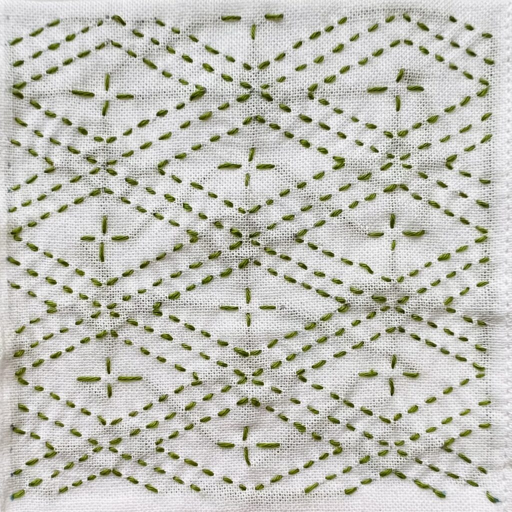 刺し子の三菱十字の画像