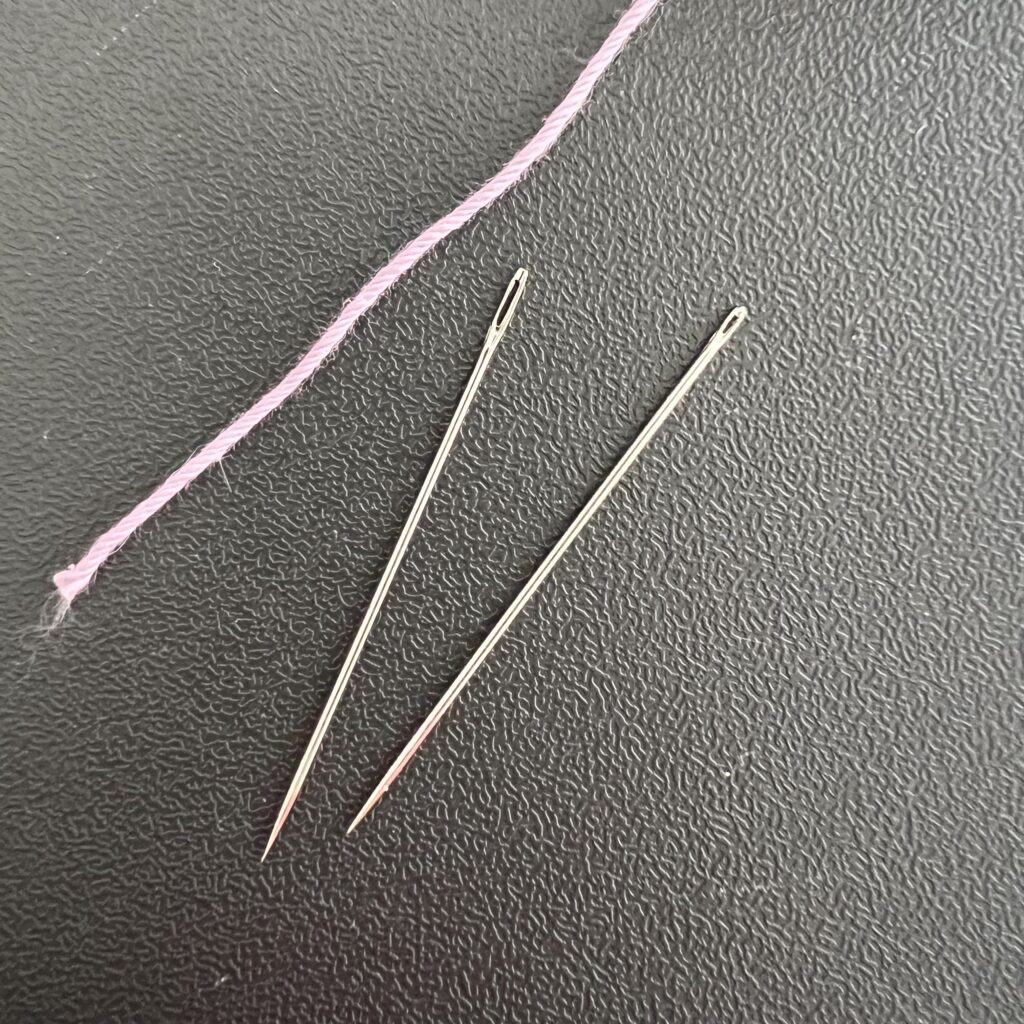 レース糸で使う針の画像