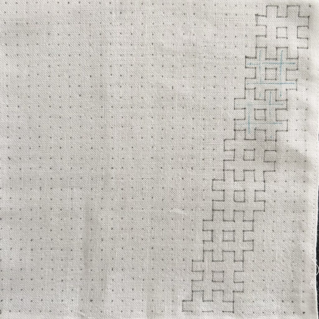 刺し子井桁万字の描き方画像