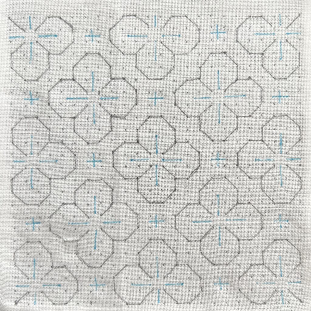 刺し子さくら模様の描き方画像