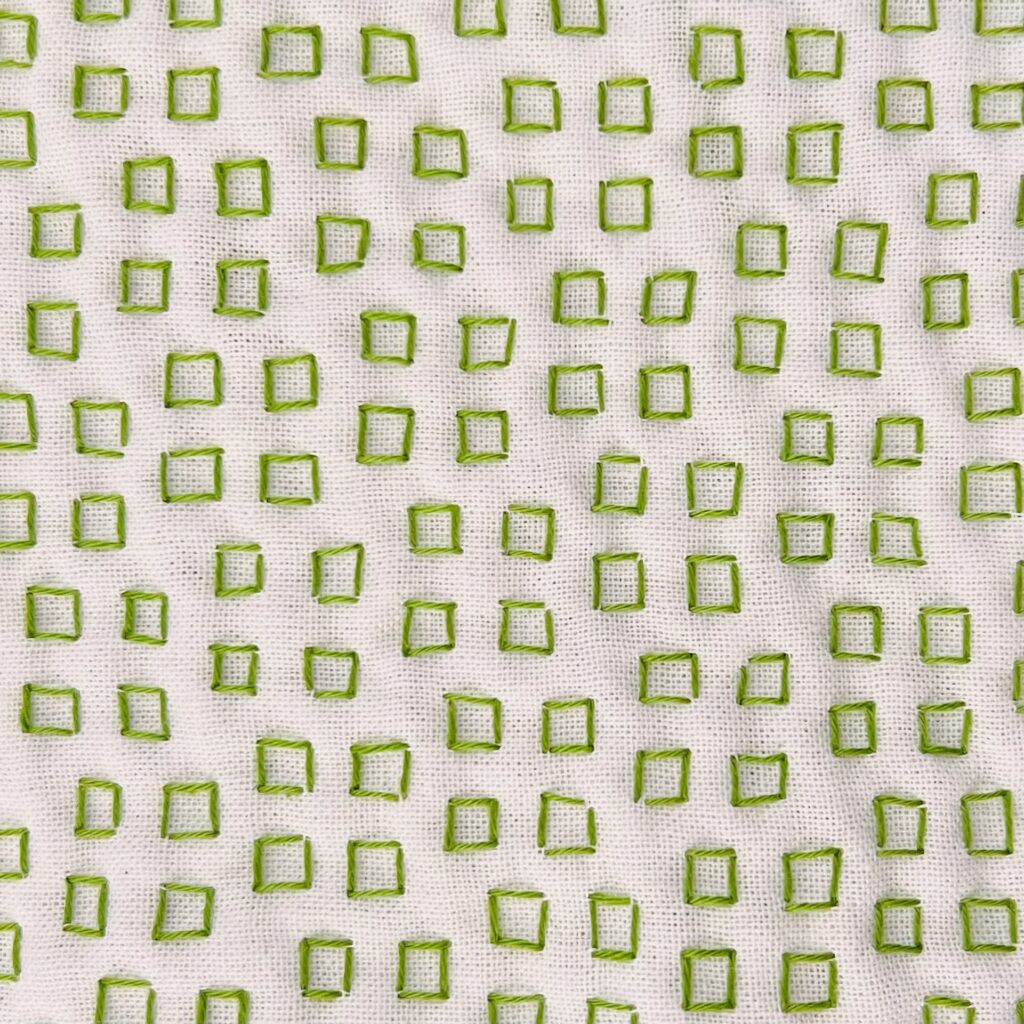 刺し子井桁万字のうら側画像