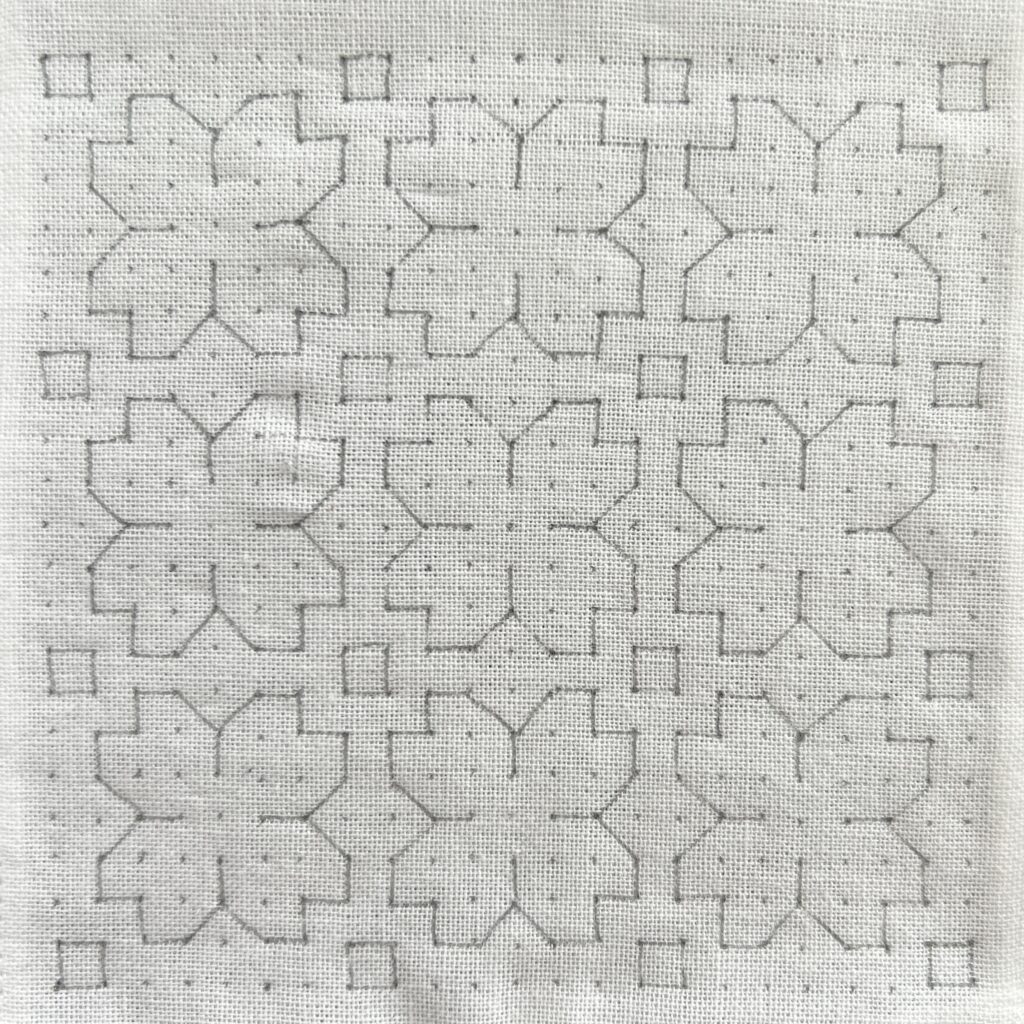 刺し子桜の花の描き方画像