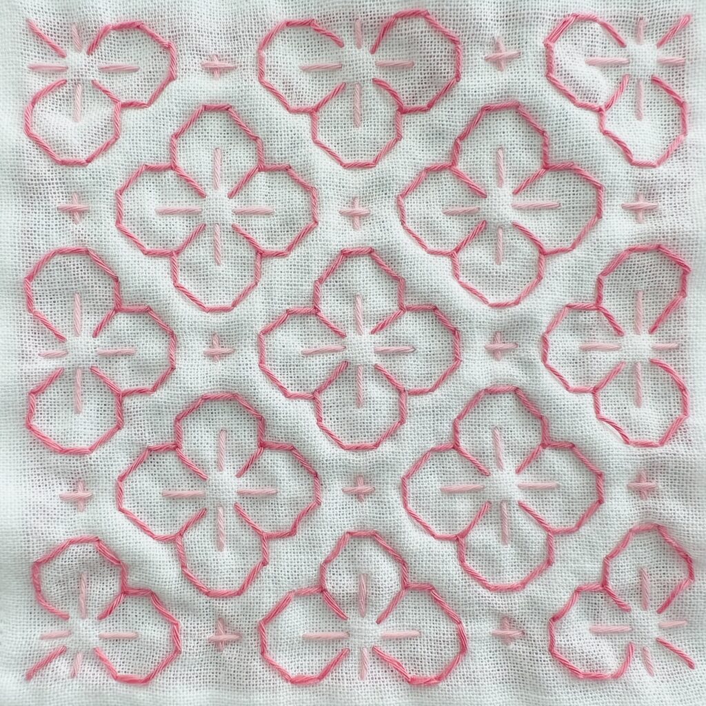 刺し子さくら模様の画像