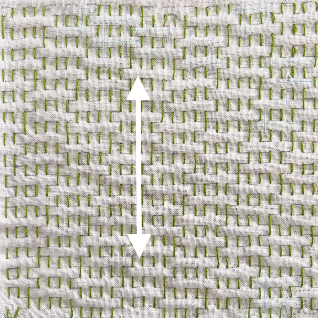 刺し子井桁万字の刺し方画像