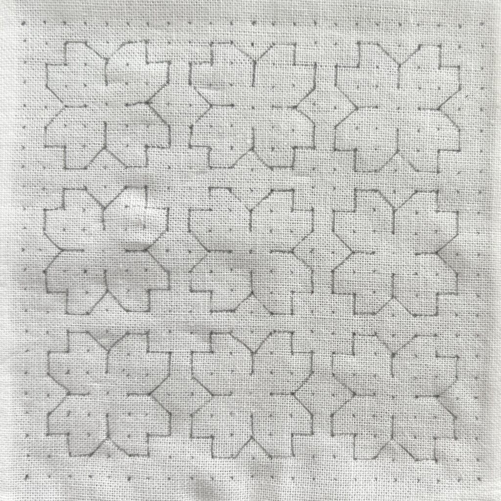 刺し子桜の花の描き方画像