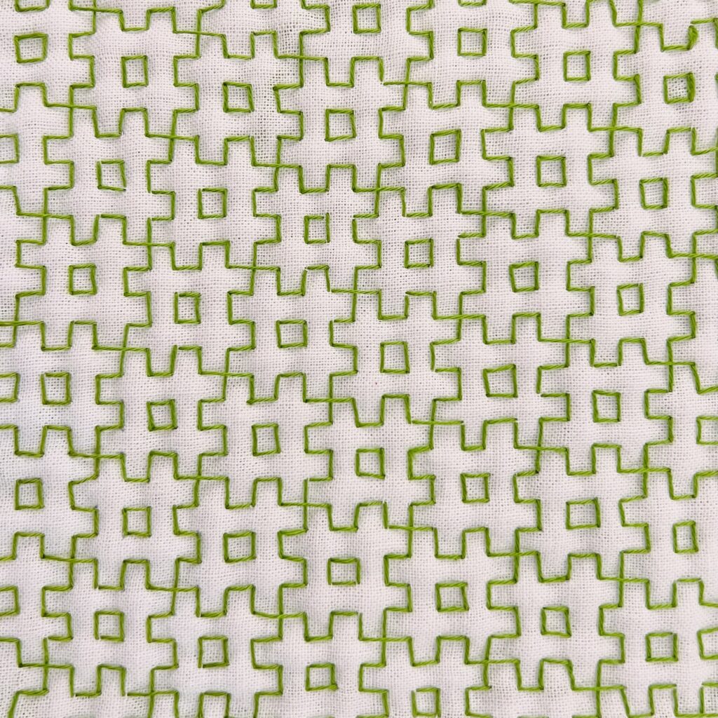 刺し子井桁万字の画像