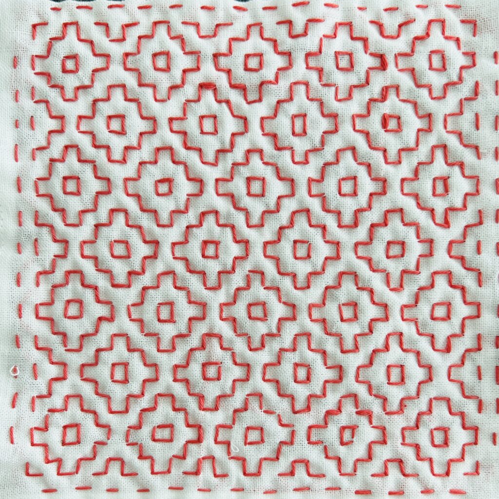 刺し子花角十つなぎの画像