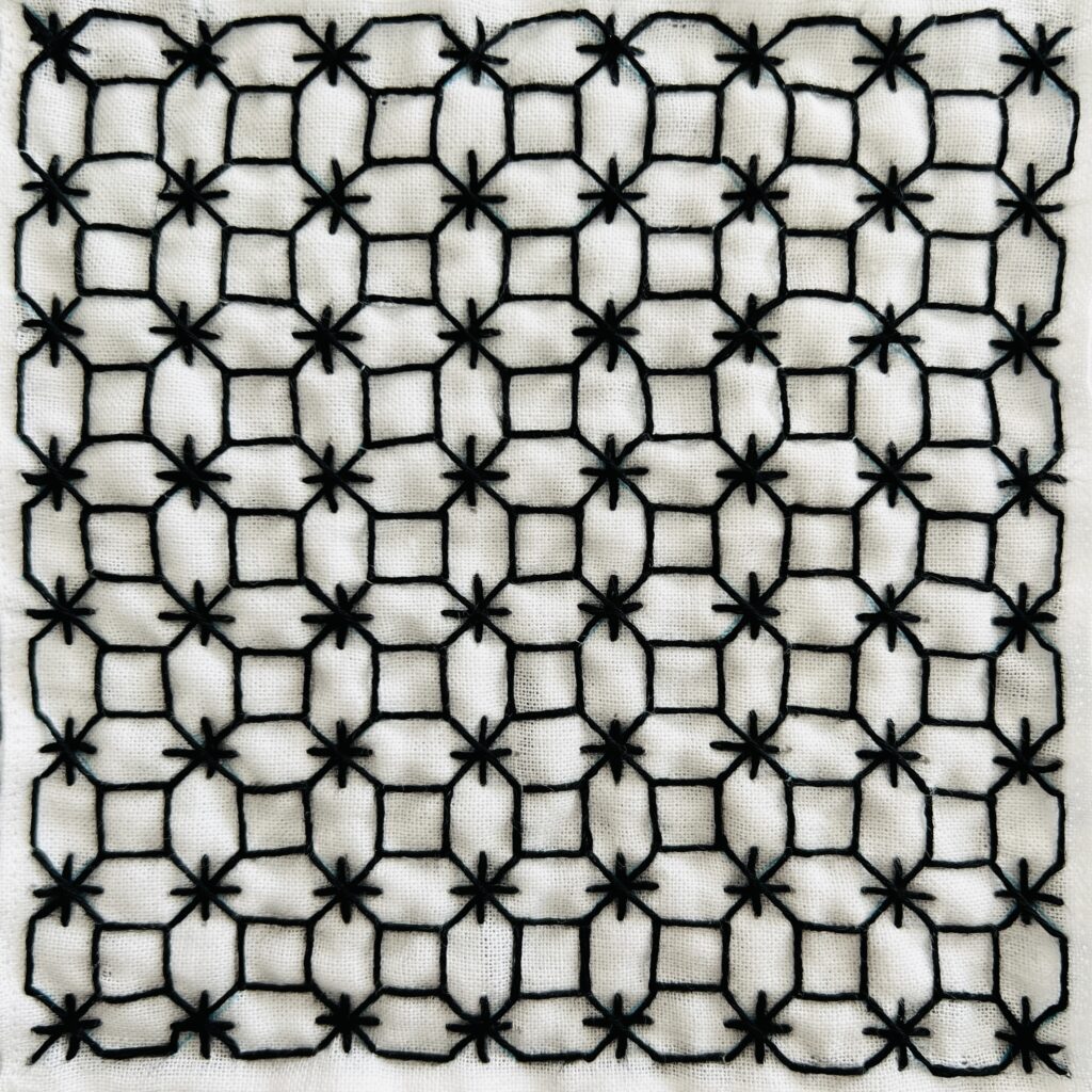 刺し子銭刺しアレンジの画像