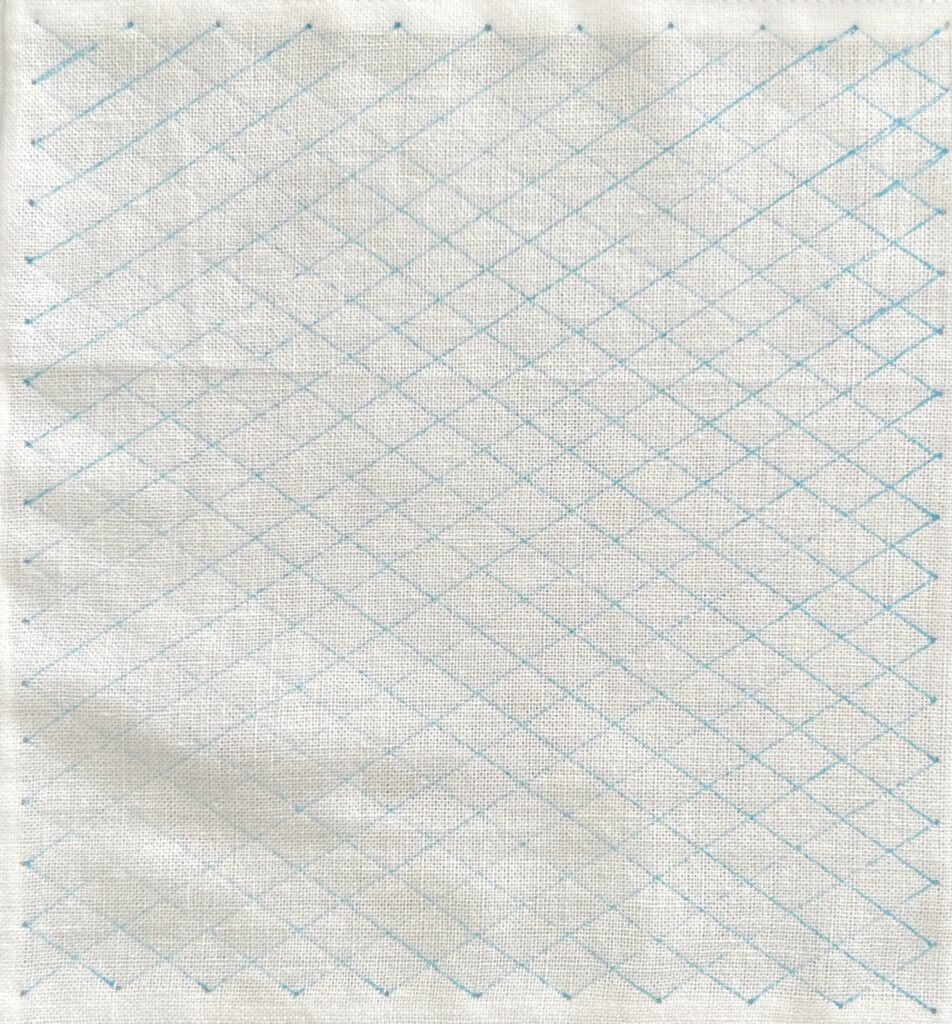 図案のベースとなる斜め方眼の画像