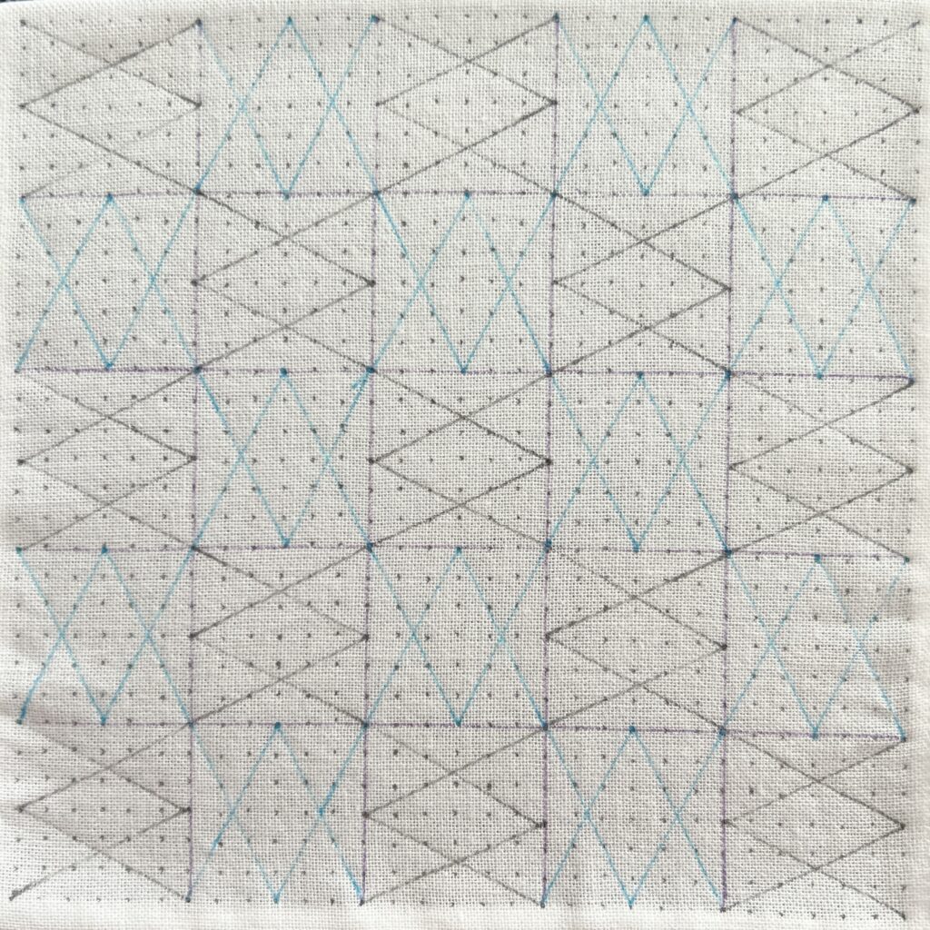 刺し子つづき山の下書き画像