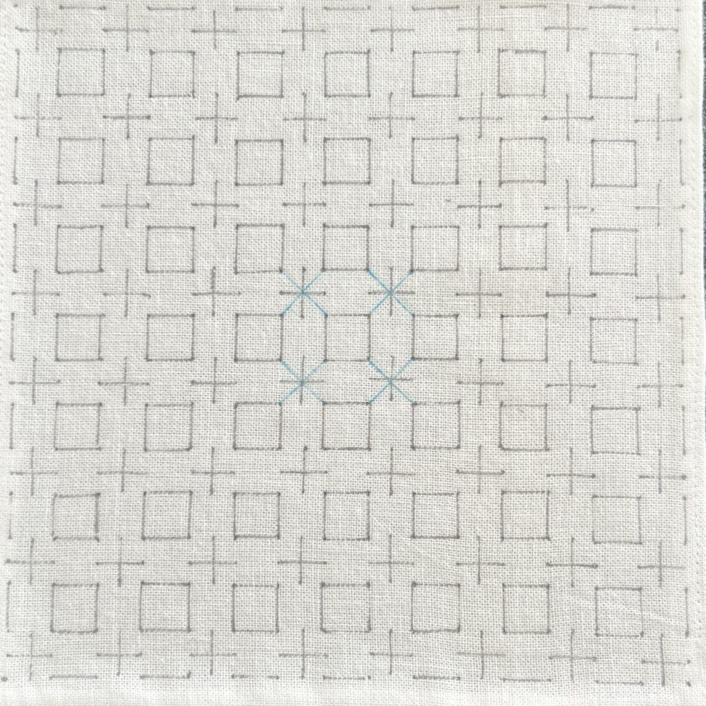 刺し子銭刺しアレンジの描き方画像