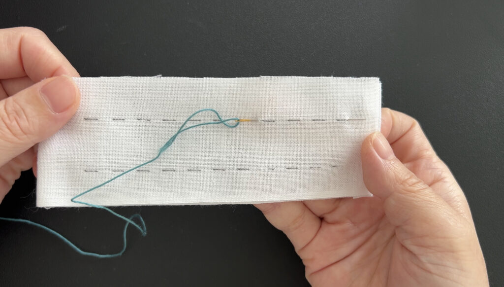 刺し子の刺しはじめの説明画