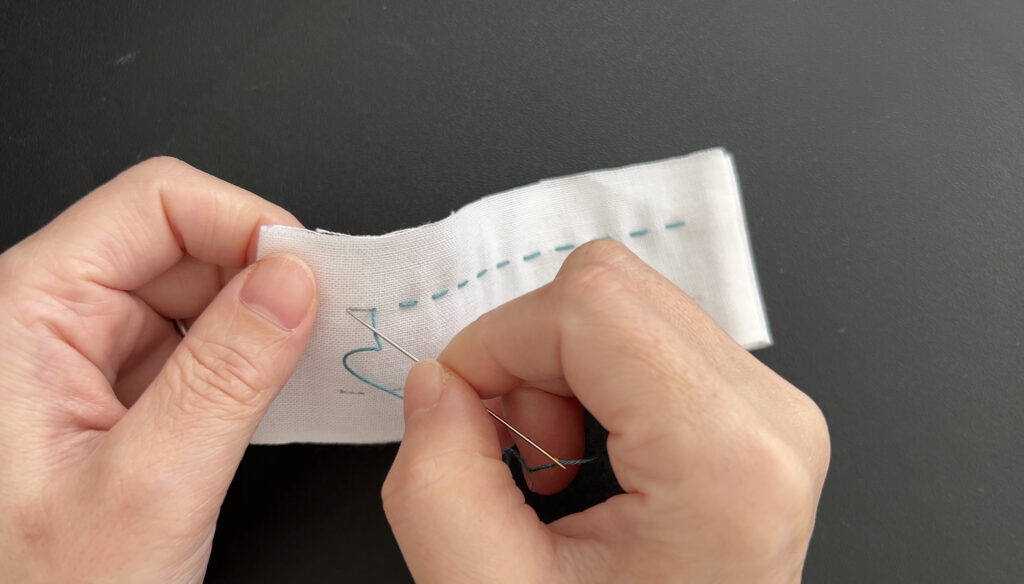 刺し子の刺しおわりのやり方画像