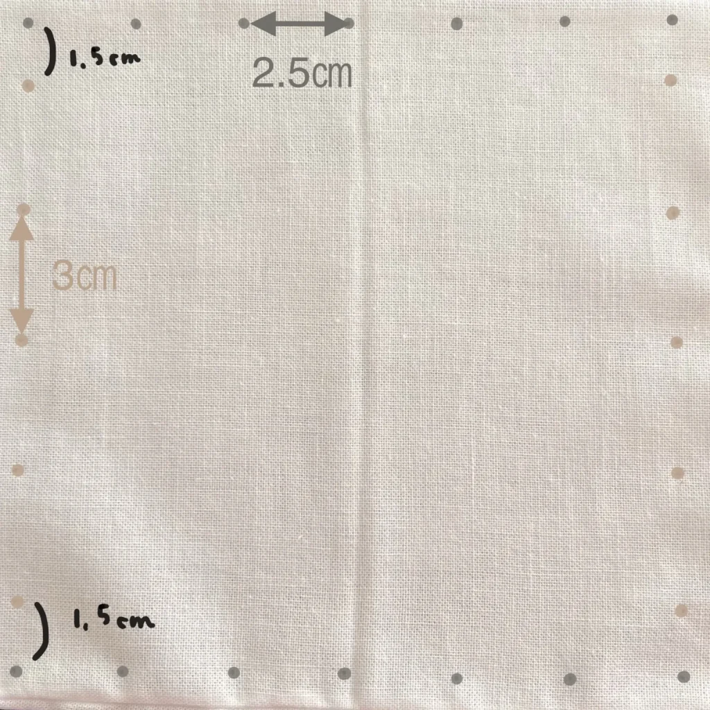 刺し子のつの麻の葉の描き方画像