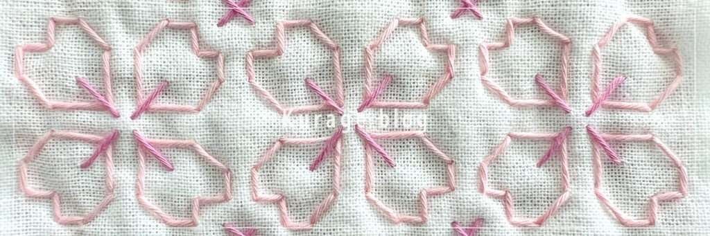 刺し子桜花のアイキャッチ画像