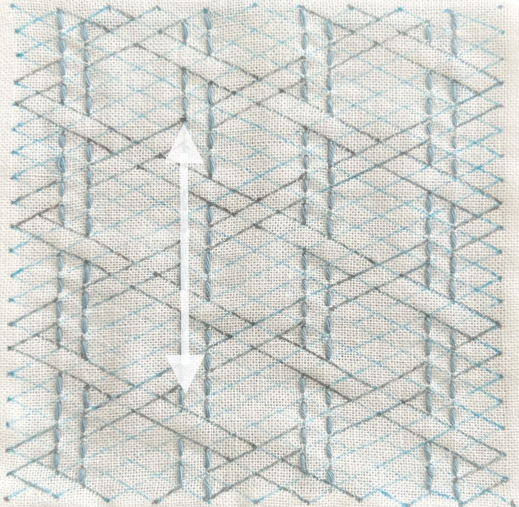 刺し子二重かごめの刺し方画像