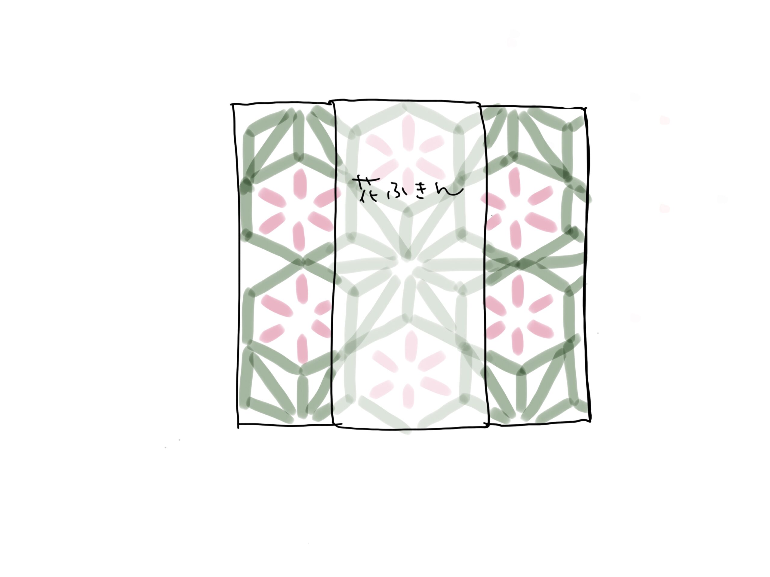 刺し子麻の葉に小花のアイキャッチ画像