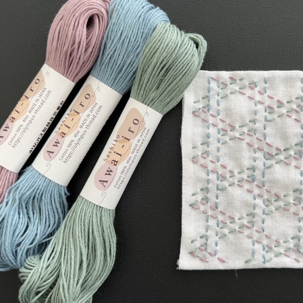 刺し子糸と二重かごめの画像