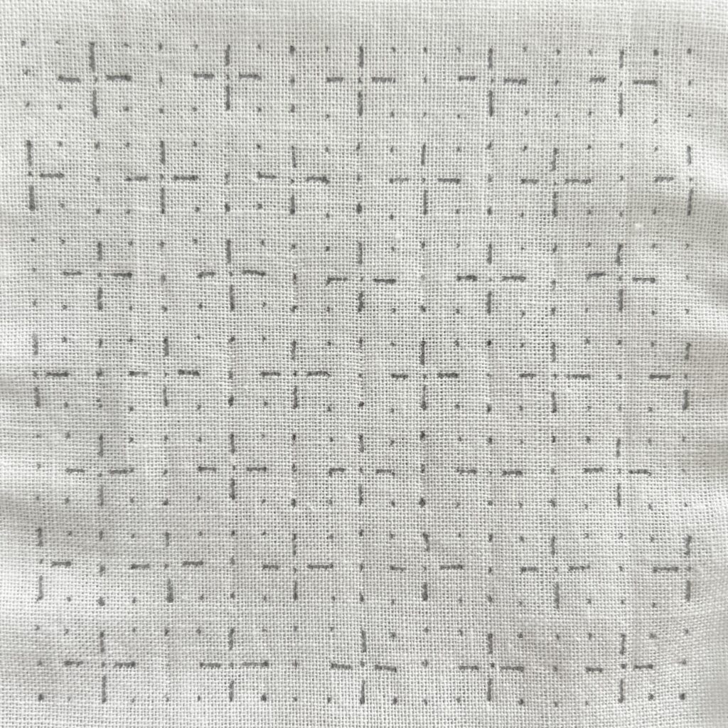 刺し子亀甲花刺しの描き方画像