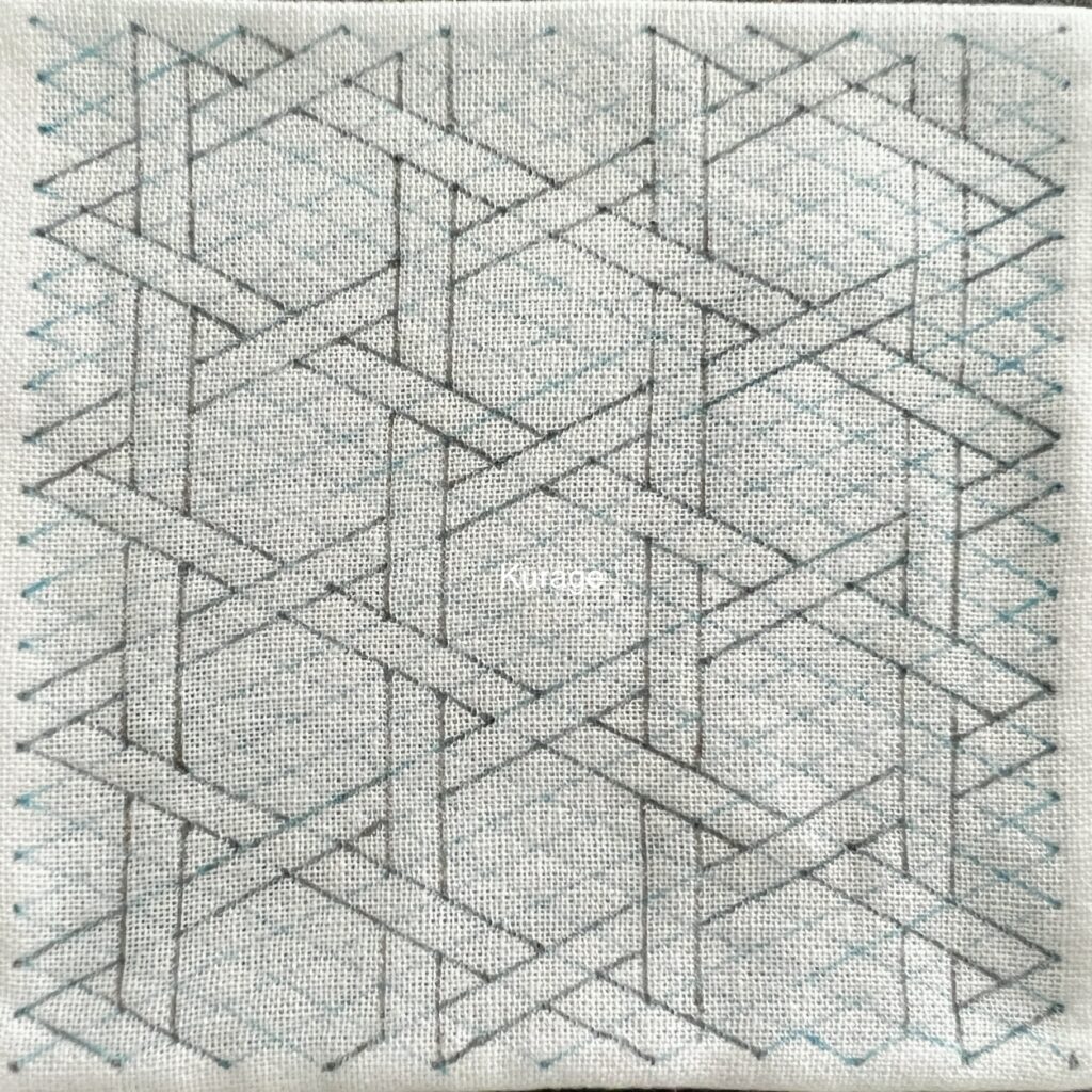 刺し子二重かごめの描き方画像