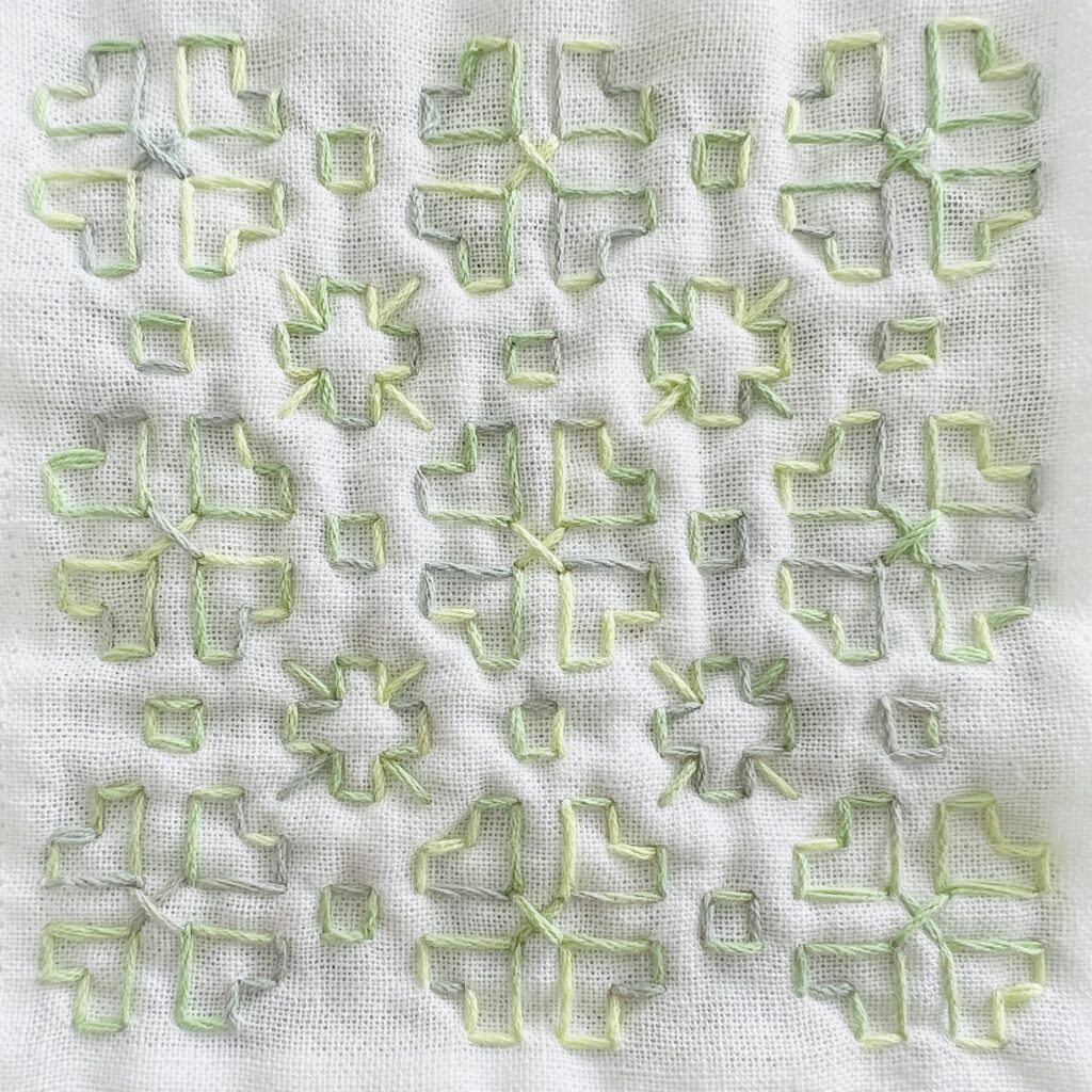 刺し子四葉のクローバーの画像