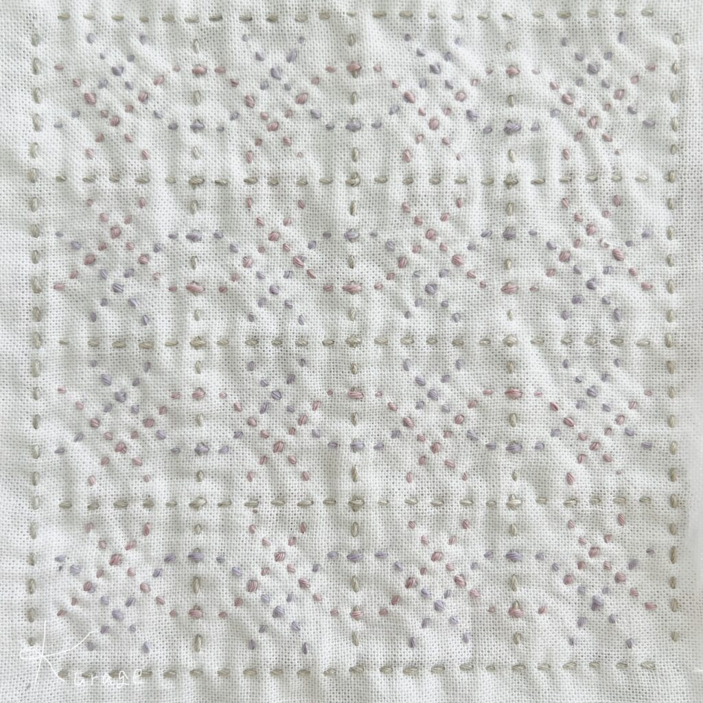 刺し子の八角つなぎのうら側の画像