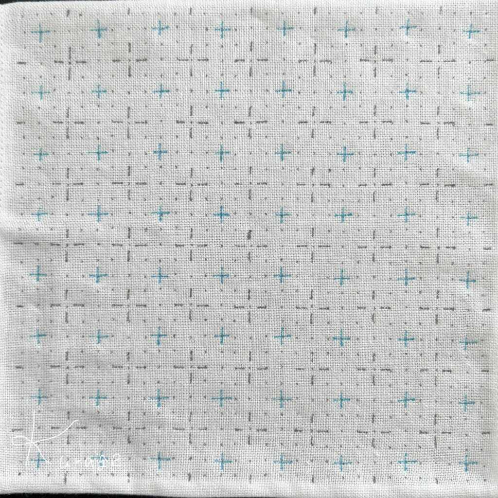 刺し子紫陽花刺しの描き方画像