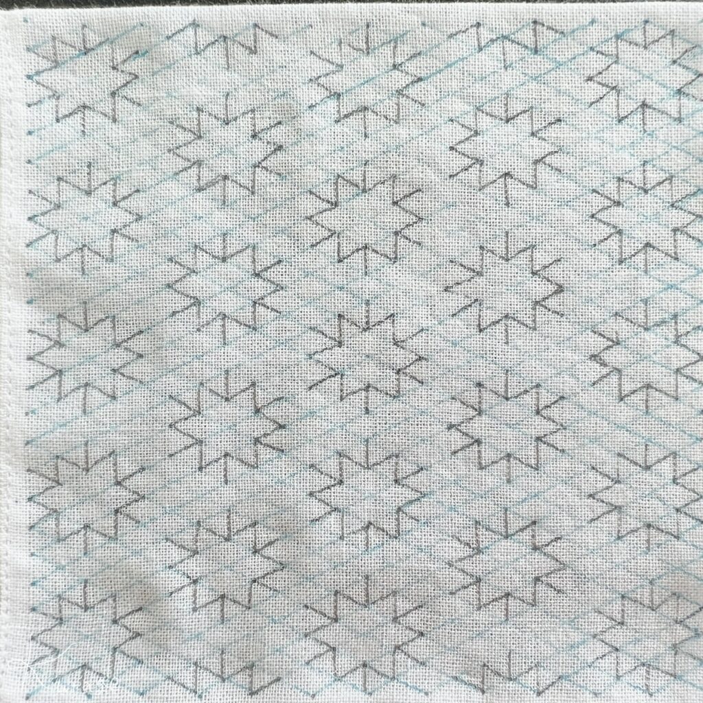 刺し子こんぺいとうの下書き画像