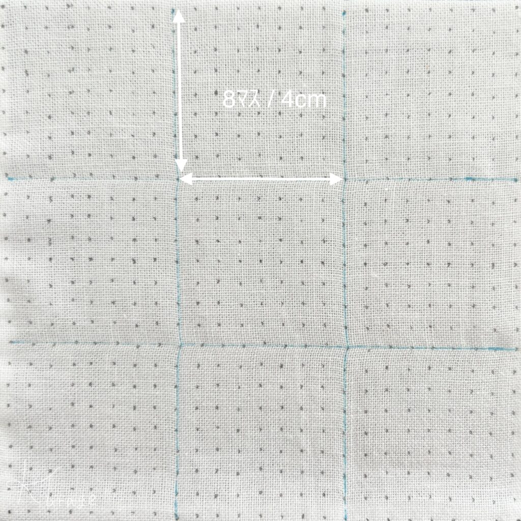 刺し子重ね桝つなぎの描き方画像