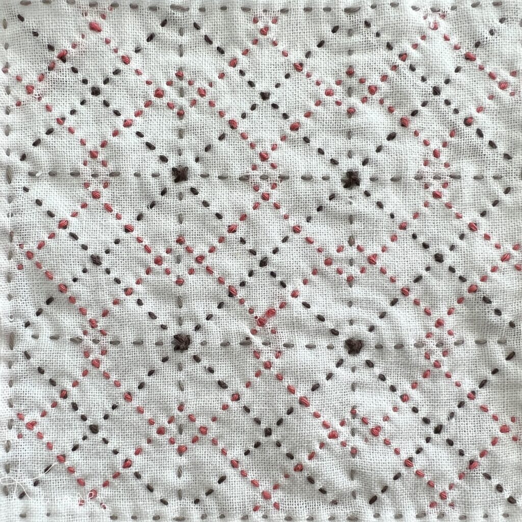 刺し子重ね桝つなぎの裏側画像