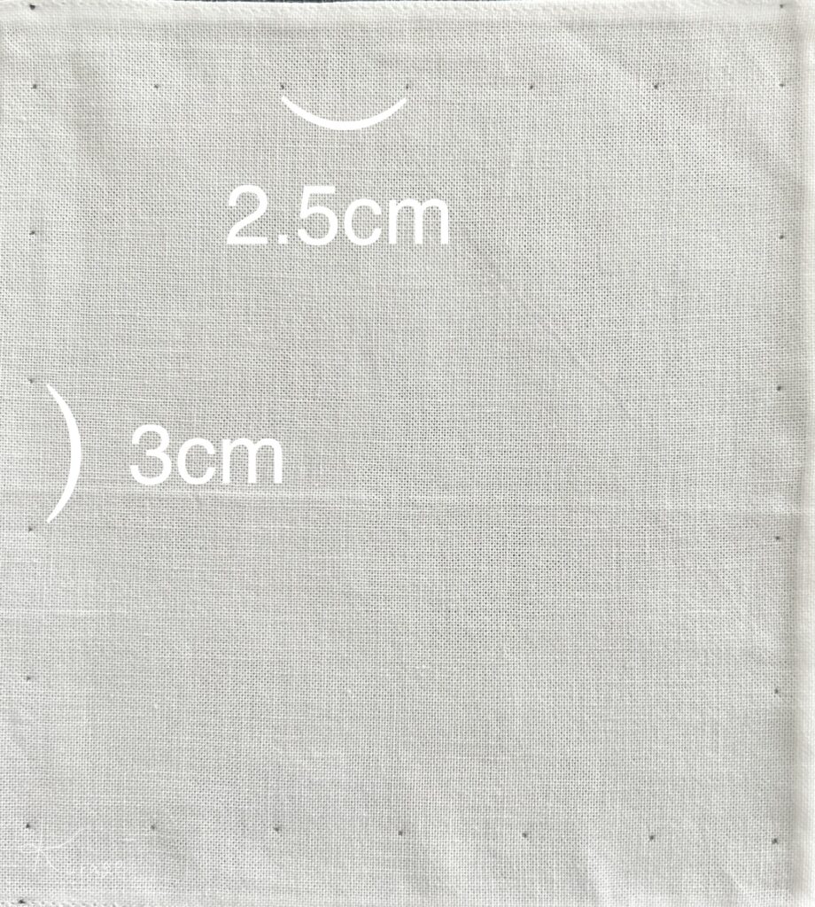 刺し子丸毘沙門の描き方画像