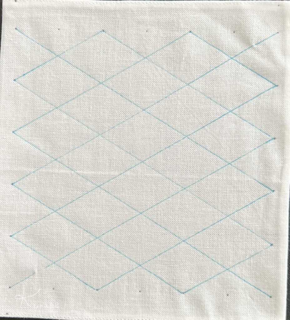 刺し子丸毘沙門の描き方画像