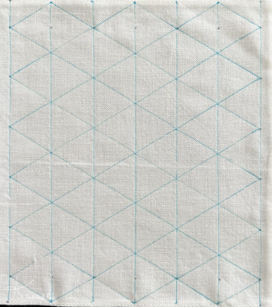 刺し子丸毘沙門の描き方画像