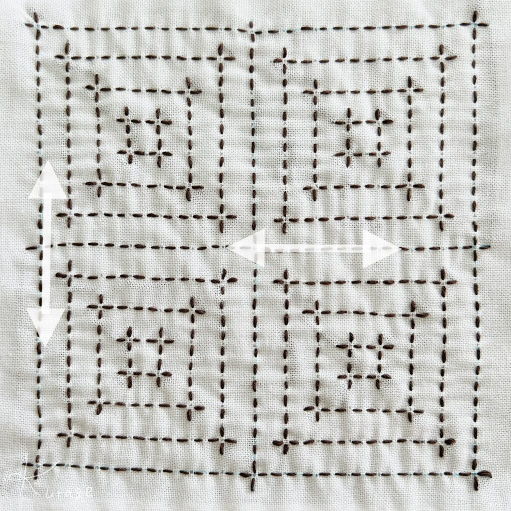 刺し子枡刺しの刺し方画像