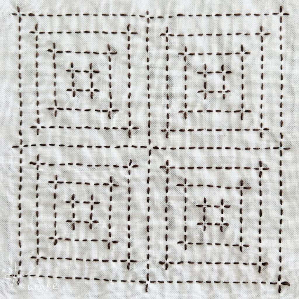 刺し子枡刺しの画像