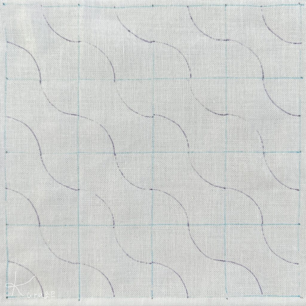 刺し子分銅つなぎの書き方画像