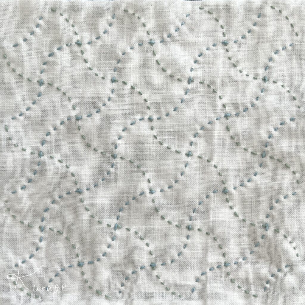 刺し子分銅つなぎのうら側画像