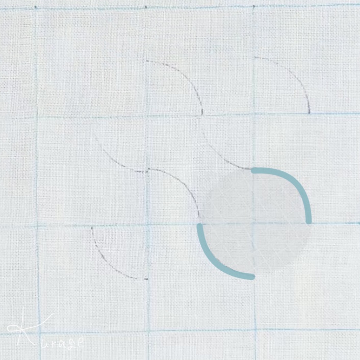 刺し子分銅つなぎの描き方画像