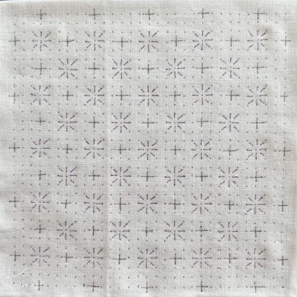 刺し子の米刺しくぐりの描き方画像