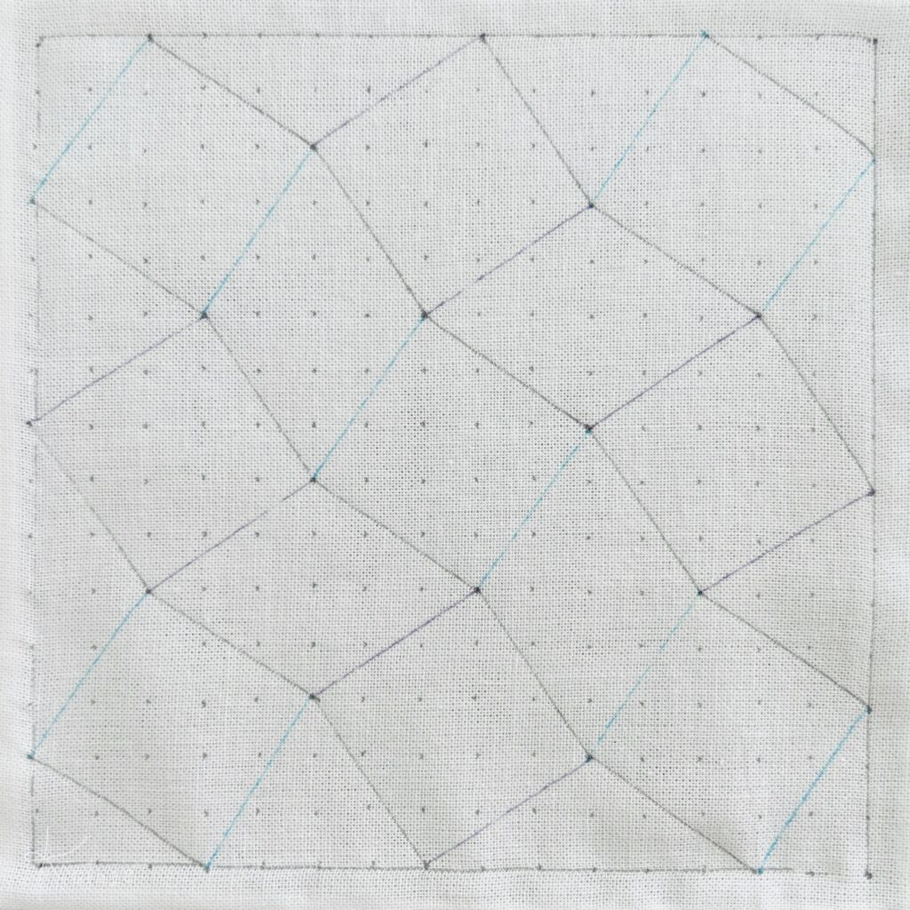 刺し子さいころくずしの下描き画像