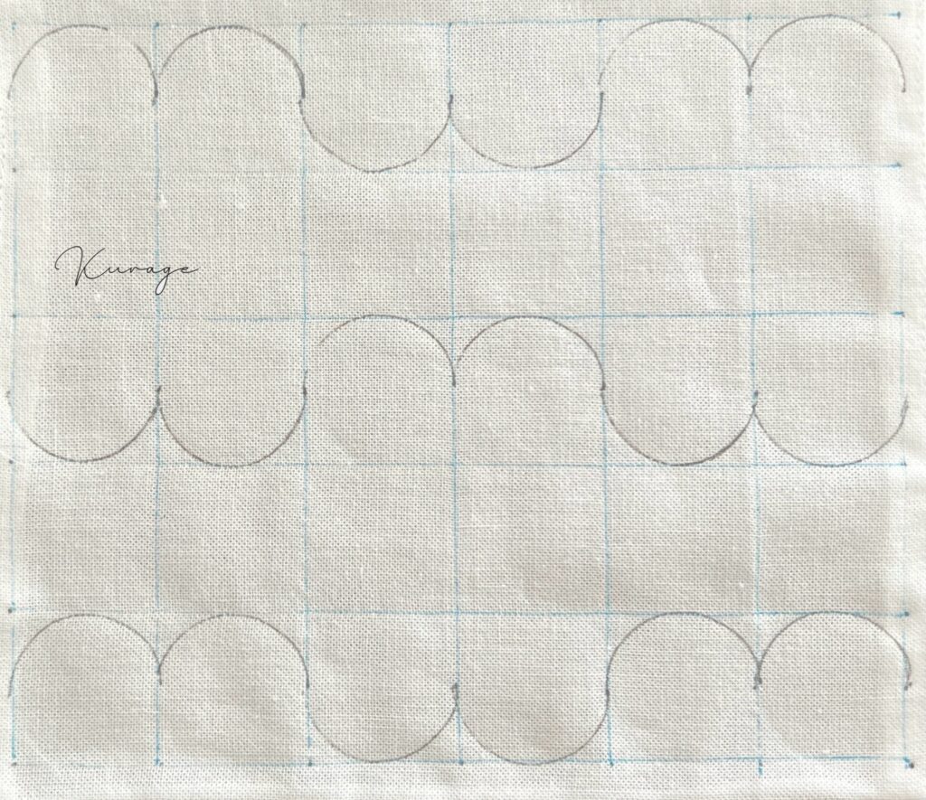 刺し子巴つなぎの描き方画像