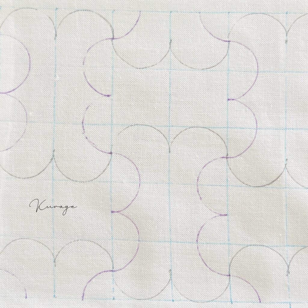 刺し子巴つなぎの下描き画像