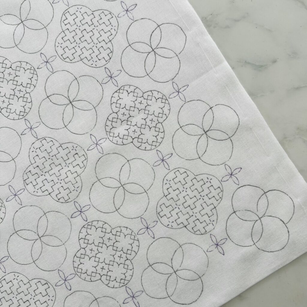 還花の刺し子図案